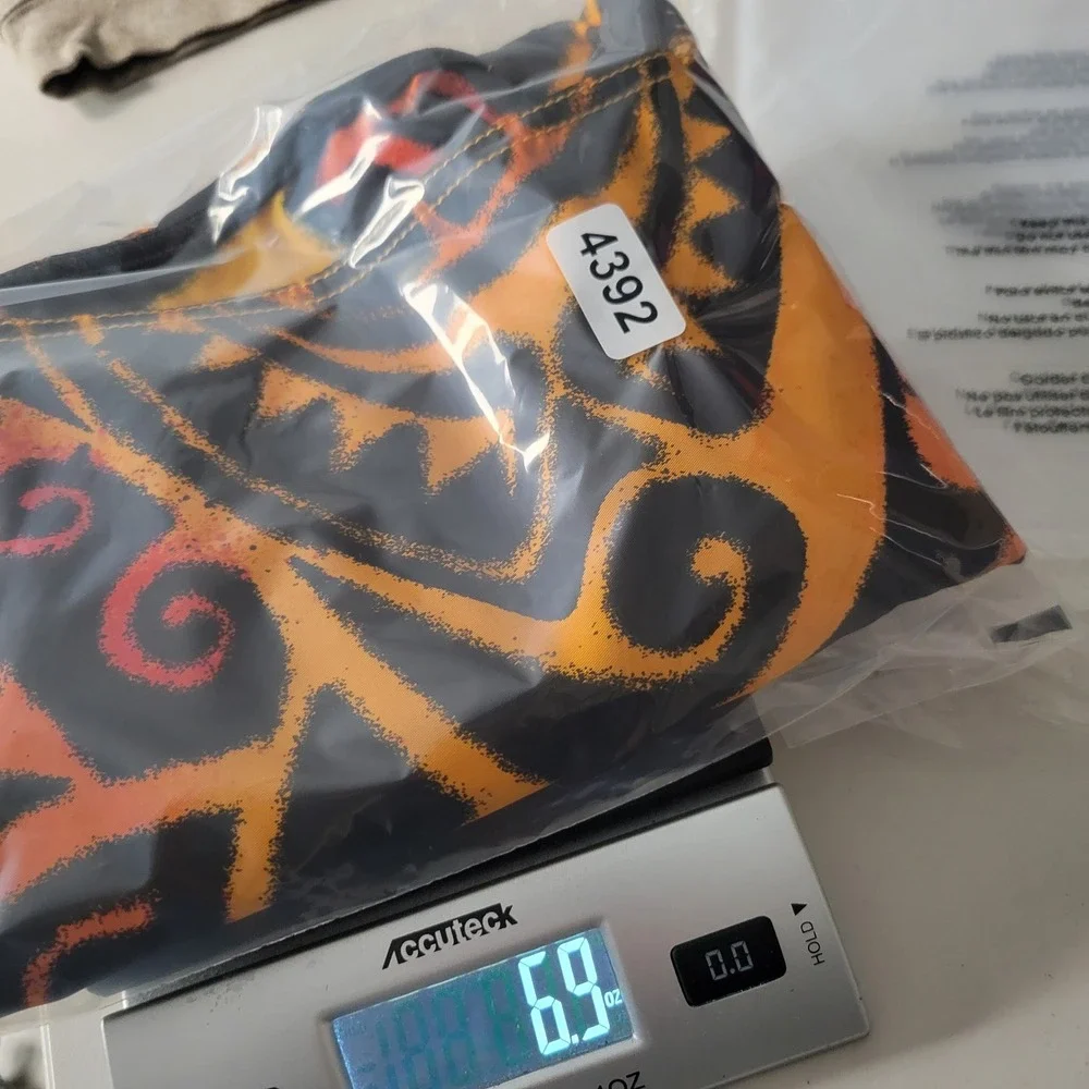 Quiksilver Board Shorts Mens 32 Orange Black Tribal Print Y2K A101762